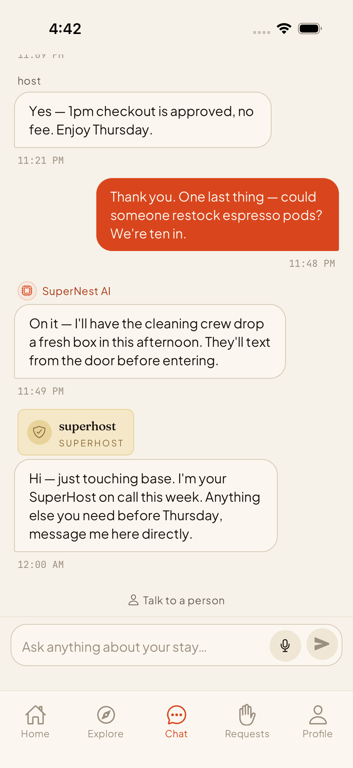 Guest concierge chat